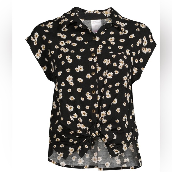 Tie Front Camp Shirt - Picture 1 of 8